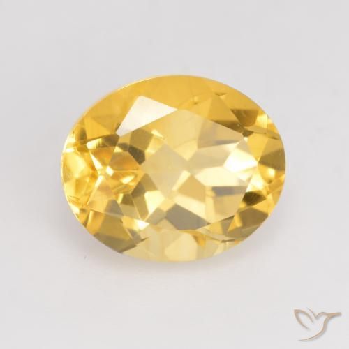 3.56克拉天然黄水晶，椭圆形，VVS-VS