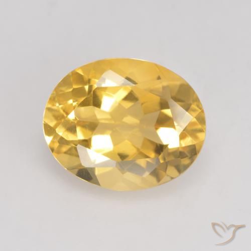 3.43ct 天然 亮金 黄水晶, 椭圆形, VVS-VS