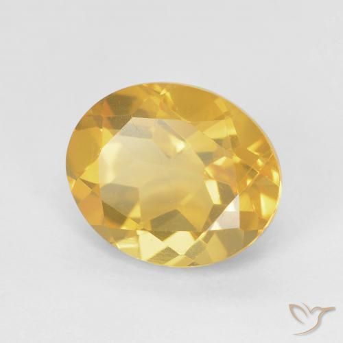 3.52克拉天然黄水晶，椭圆形，VVS-VS