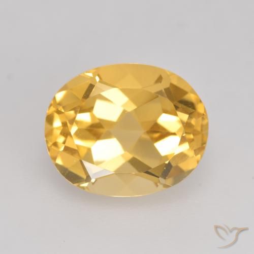3.84ct 天然 中金 黄水晶, 椭圆形, VVS-VS
