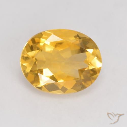 3.13ct 天然 亮金 黄水晶, 椭圆形, VVS-VS