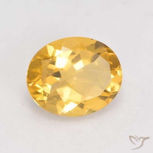3.26克拉天然黄水晶，椭圆形，VVS-VS