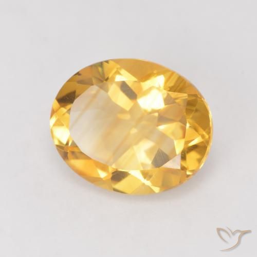 3.11克拉天然黄水晶，椭圆形，VVS-VS