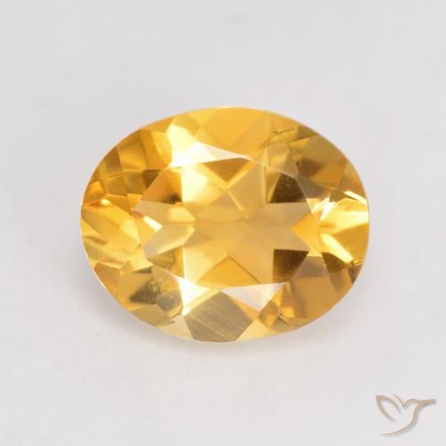 3.25ct 天然 深金色 黄水晶, 椭圆形, VVS-VS