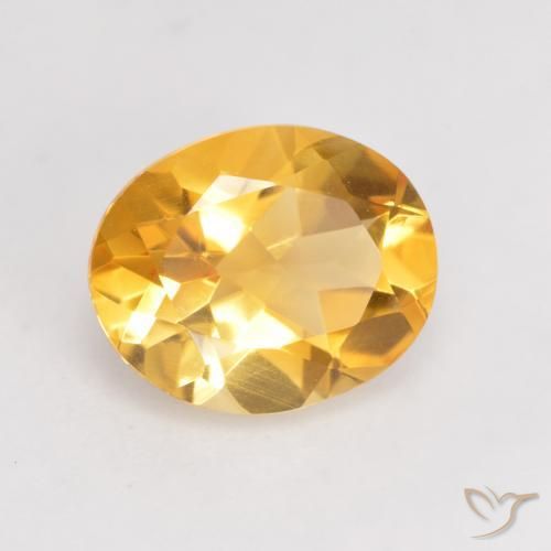 3.25克拉天然黄水晶，椭圆形，VVS-VS