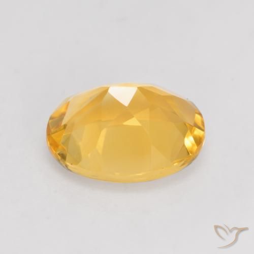 3.25克拉天然黄水晶，椭圆形，VVS-VS