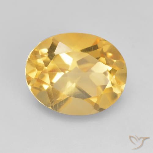 3.26克拉天然黄水晶，椭圆形，VVS-VS