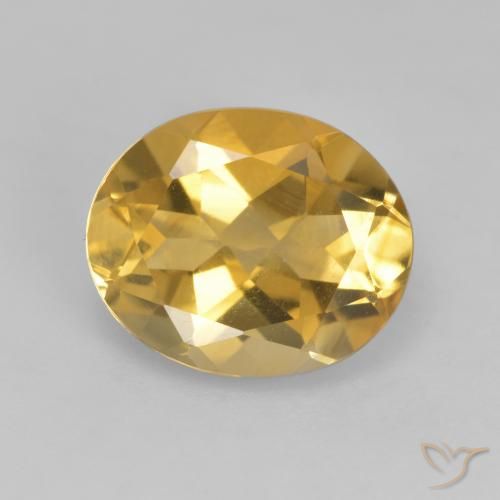 3.49ct 天然 金橙色 黄水晶, 椭圆形, VVS-VS