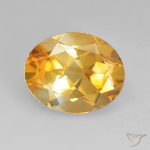 3.09ct 天然 深金橙色 黄水晶, 椭圆形, VVS-VS