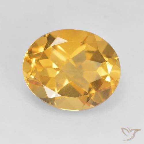 3.60ct 天然 亮金 黄水晶, 椭圆形, VVS-VS