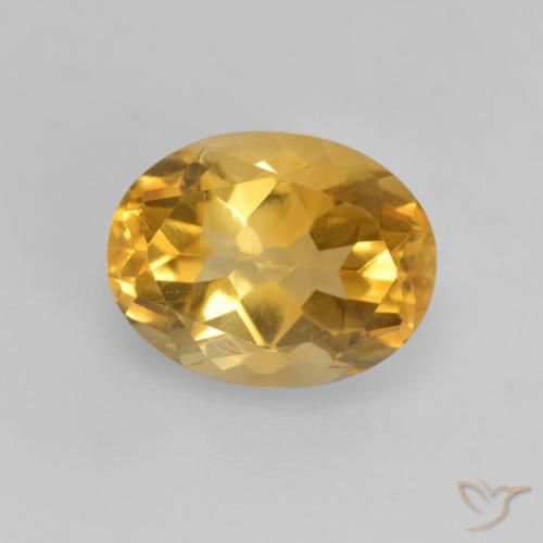 1.77ct 天然 深金橙色 黄水晶, 椭圆形, VVS-VS