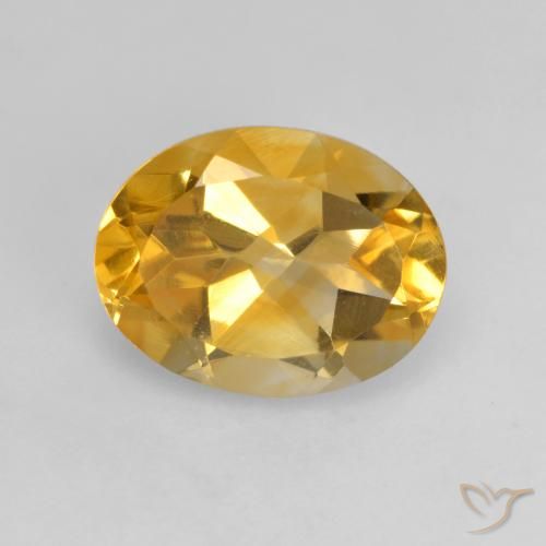 1.61ct 天然 深金橙色 黄水晶, 椭圆形, VVS-VS
