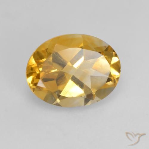 1.61克拉天然黄水晶，椭圆形，VVS-VS