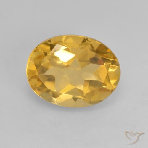 1.91ct 天然 金橙色 黄水晶, 椭圆形, VVS-VS