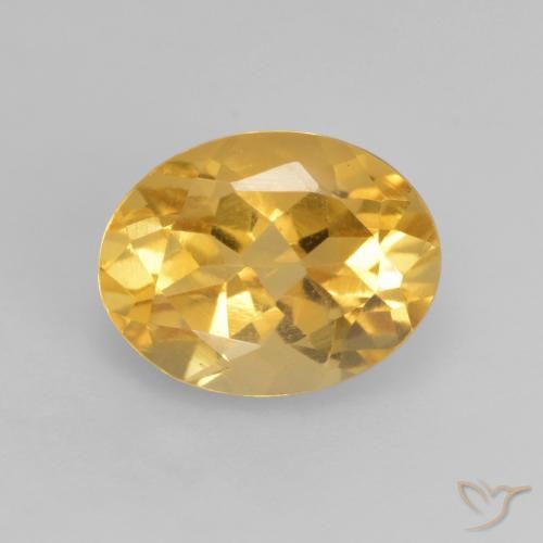 2.02ct 天然 金橙色 黄水晶, 椭圆形, VVS-VS
