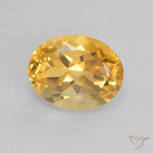2.02ct 天然 中金 黄水晶, 椭圆形, VVS-VS