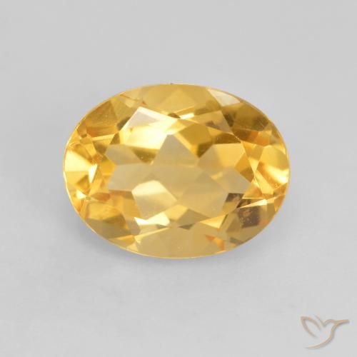 1.86ct 天然 亮金 黄水晶, 椭圆形, VVS-VS