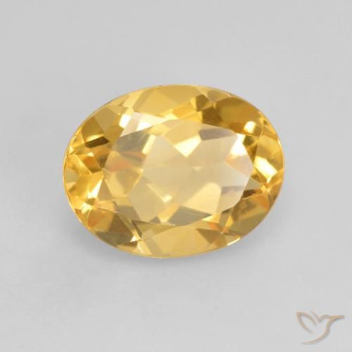 1.86克拉天然黄水晶，椭圆形，VVS-VS
