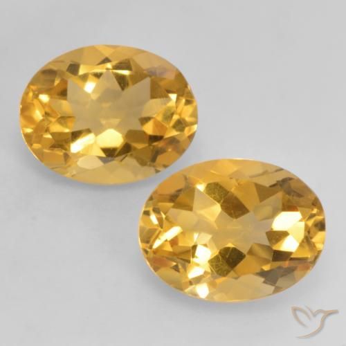 3.20ctw 天然 中深金色 黄水晶, 椭圆形, VVS-VS