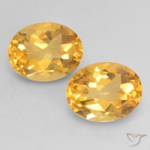 3.78ctw 天然 金橙色 黄水晶, 椭圆形, VVS-VS