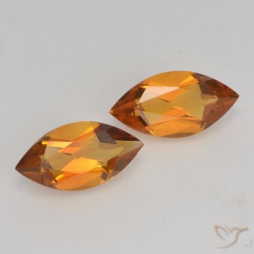0.97克拉天然黄水晶，榄尖形，VVS-VS