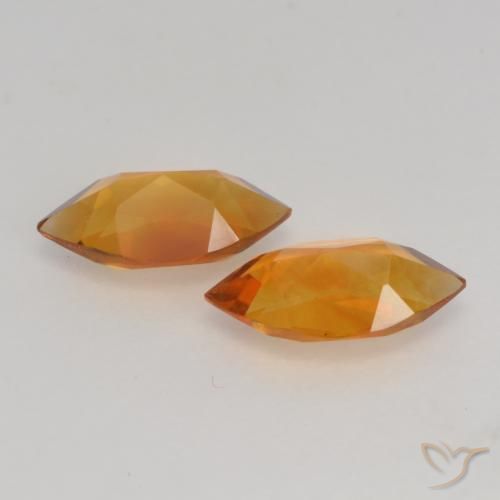 0.97克拉天然黄水晶，榄尖形，VVS-VS