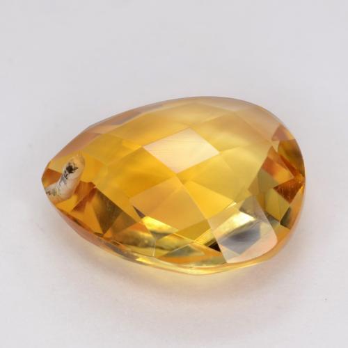3.55克拉天然金色黄水晶，梨形，12.1×10毫米，VVS-VS