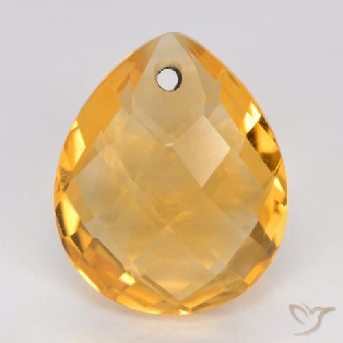 3.72ct 天然 橙金 黄水晶, 梨形, VVS-VS