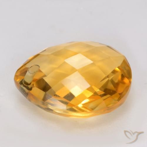 3.72克拉天然黄水晶，梨形，VVS-VS