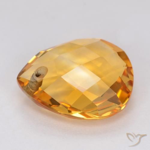 3.46克拉天然黄水晶，梨形，VVS-VS