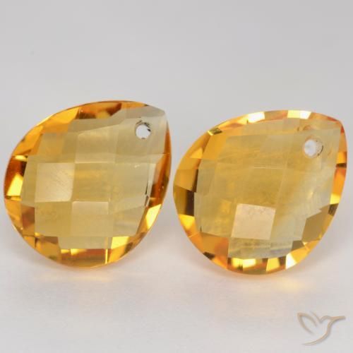 7.39克拉天然黄水晶，梨形，VVS-VS