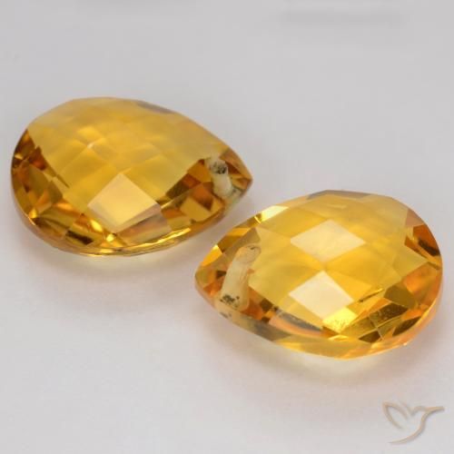 7.39克拉天然黄水晶，梨形，VVS-VS