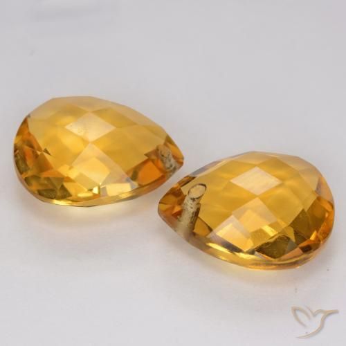 7.21克拉天然黄水晶，梨形，VVS-VS