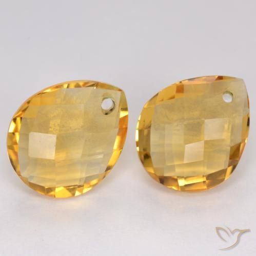 7.32克拉天然黄水晶，梨形，VVS-VS