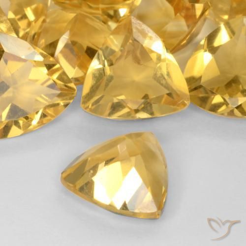 1.50克拉天然黄水晶，胖三角形，VVS-VS