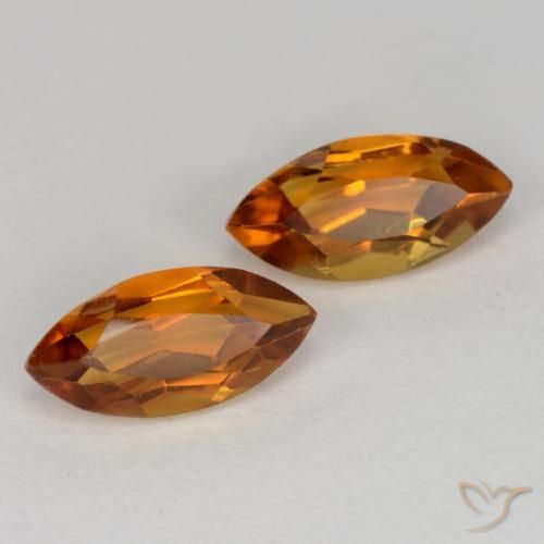 1.27克拉天然黄水晶，榄尖形，VS
