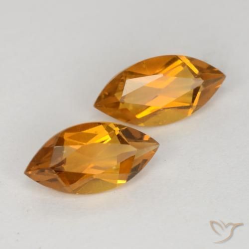 1.05克拉天然黄水晶，榄尖形，VS