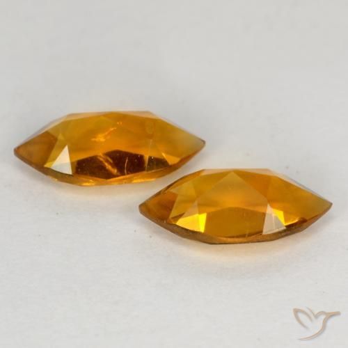 1.05克拉天然黄水晶，榄尖形，VS