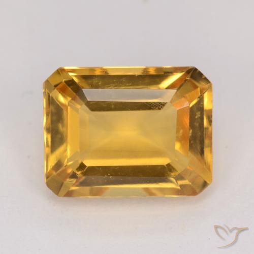 1.47ct 天然 深金色 黄水晶, 祖母绿式切割, VVS-VS