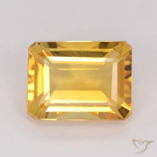 1.54ct 天然 金橙色 黄水晶, 祖母绿式切割, VVS-VS