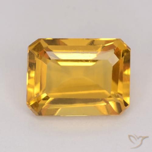 1.49ct 天然 橙金 黄水晶, 祖母绿式切割, VVS-VS
