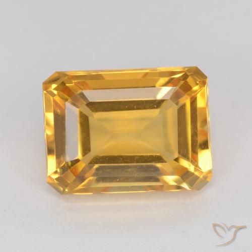1.44ct 天然 深金色 黄水晶, 祖母绿式切割, VVS-VS