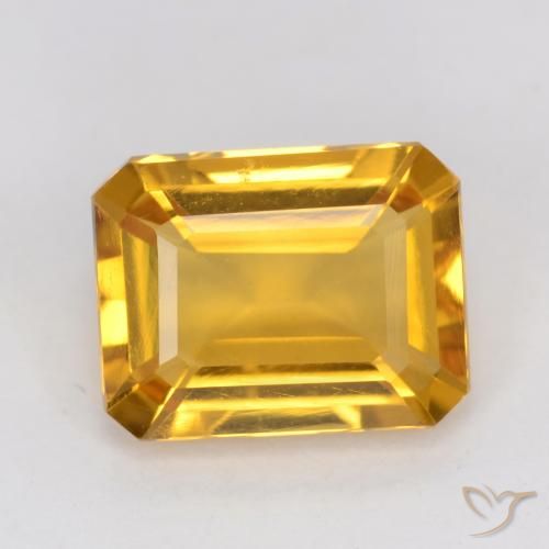 1.44ct 天然 金橙色 黄水晶, 祖母绿式切割, VVS-VS