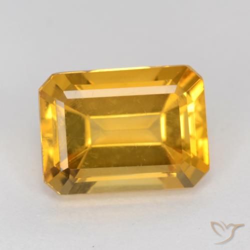 1.37ct 天然 橙金 黄水晶, 祖母绿式切割, VVS-VS