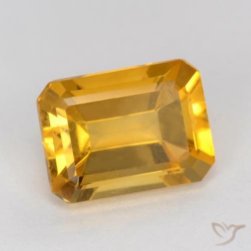 1.37克拉天然黄水晶，八边形，VVS-VS