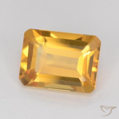 1.24克拉天然黄水晶，八边形，VVS-VS