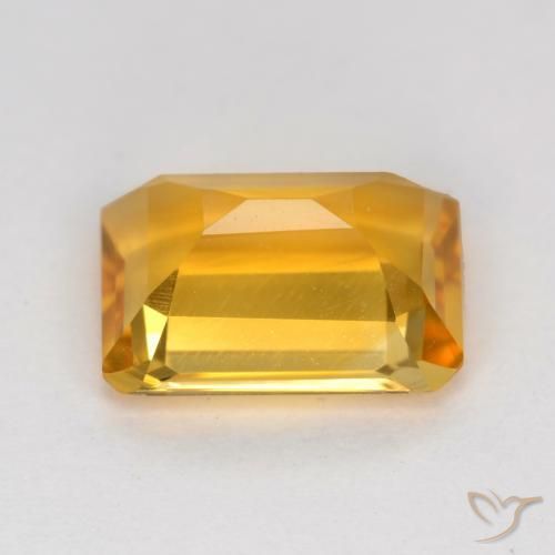1.24克拉天然黄水晶，八边形，VVS-VS