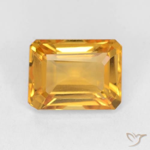 1.67ct 天然 深金色 黄水晶, 祖母绿式切割, VVS-VS