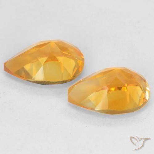 1.33克拉天然黄水晶，梨形，VVS-VS