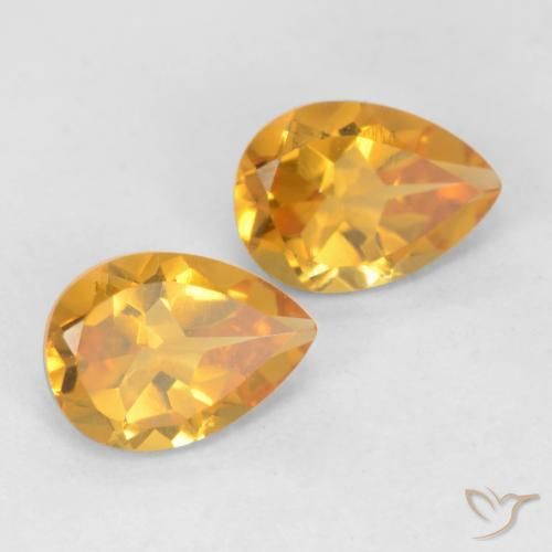1.33克拉天然黄水晶，梨形，VVS-VS